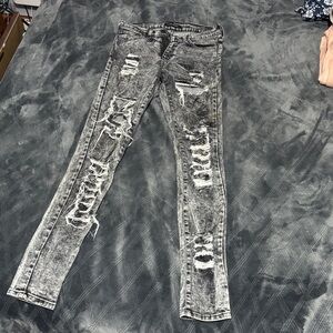 Flying Monkey Black Distressed Skinny Jeans